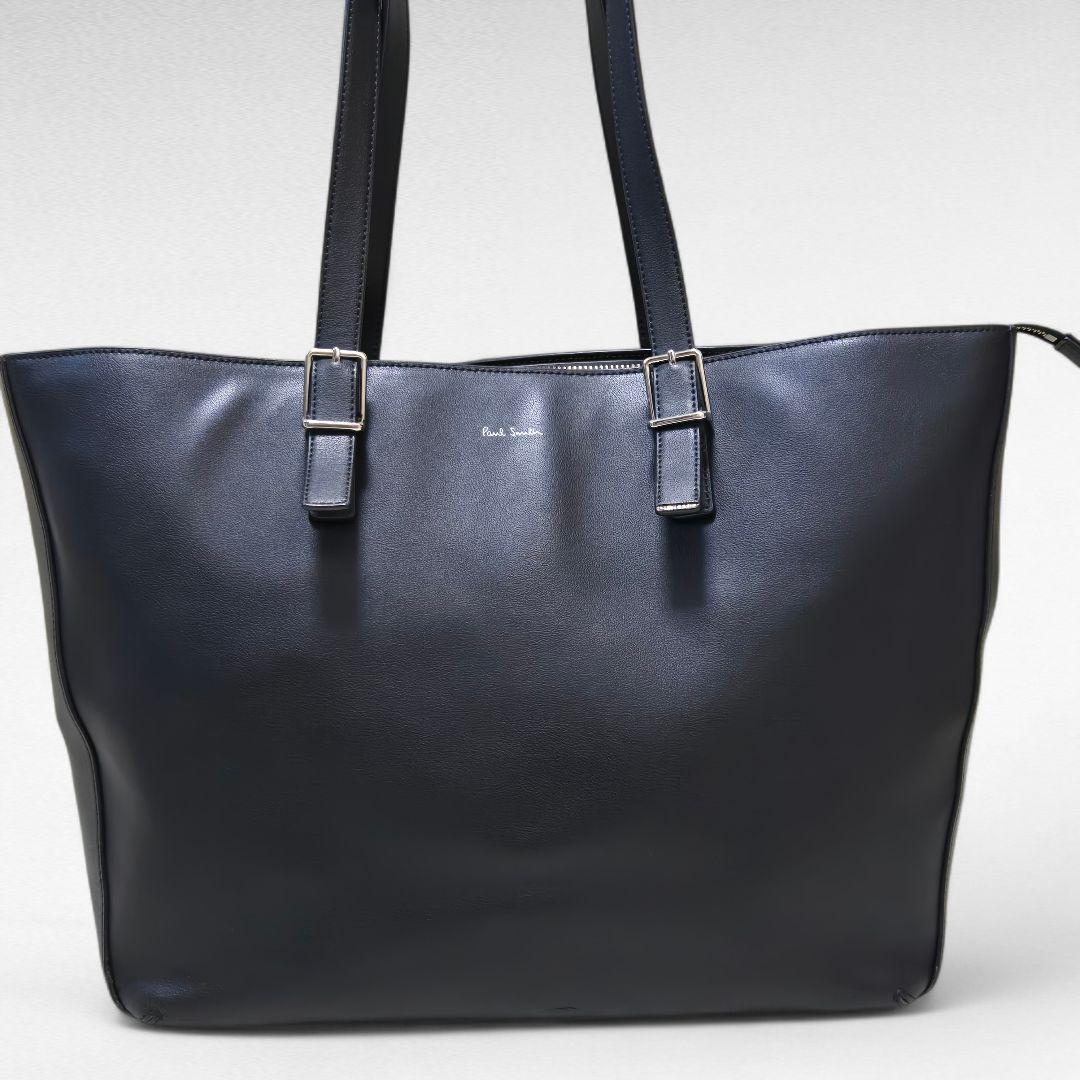 極美品 ポールスミス 大容量 レザー トートバッグ A4可 ブラック