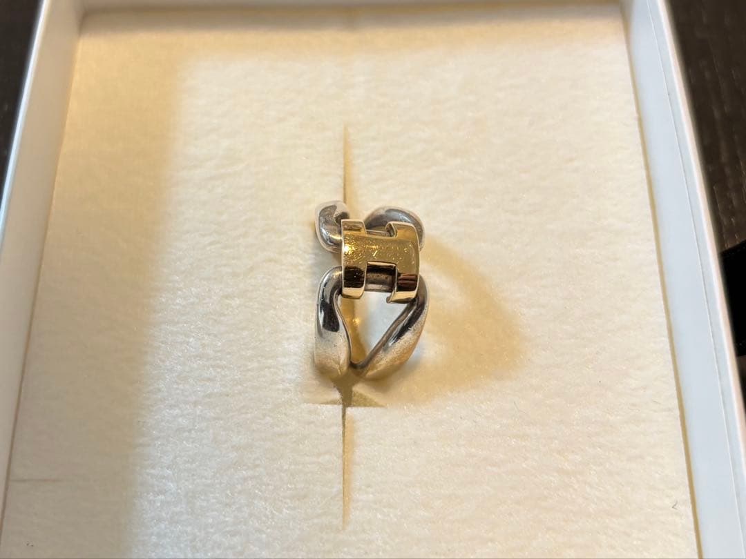 エルメス ヴィンテージ ヒストリーリング 表記サイズ53 SV YG コンビ