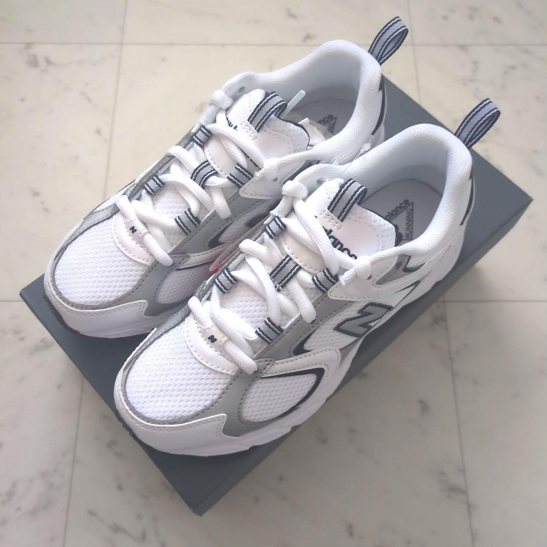 【新品】ニューバランスML408A ホワイト/シルバー 23.0cm