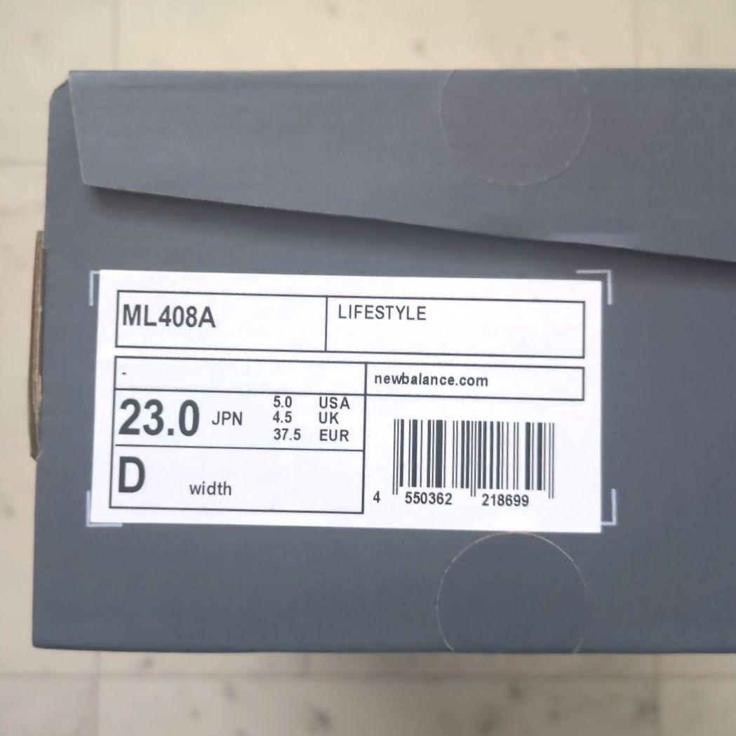 【新品】ニューバランスML408A ホワイト/シルバー 23.0cm