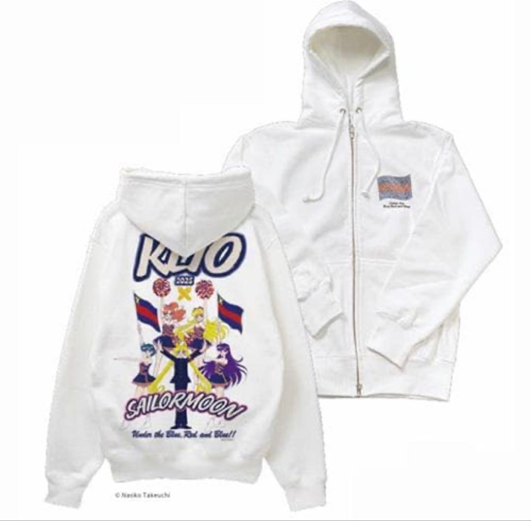 セーラームーン 慶應コラボ限定 フード付きスウェット セーラームーン 慶應連合三田会 2025 記念品 メジャレッツパーカー L