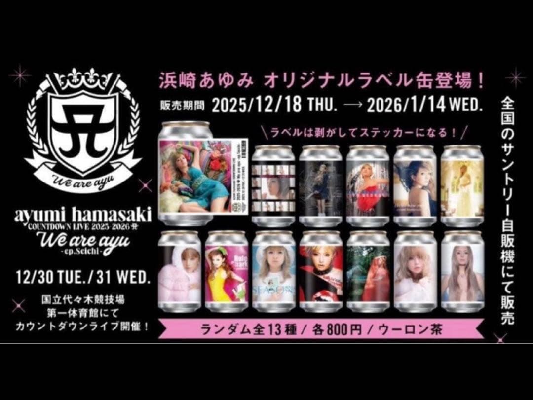 13種✖️2 コンプリートセット 浜崎あゆみ　オリジナルラベル缶