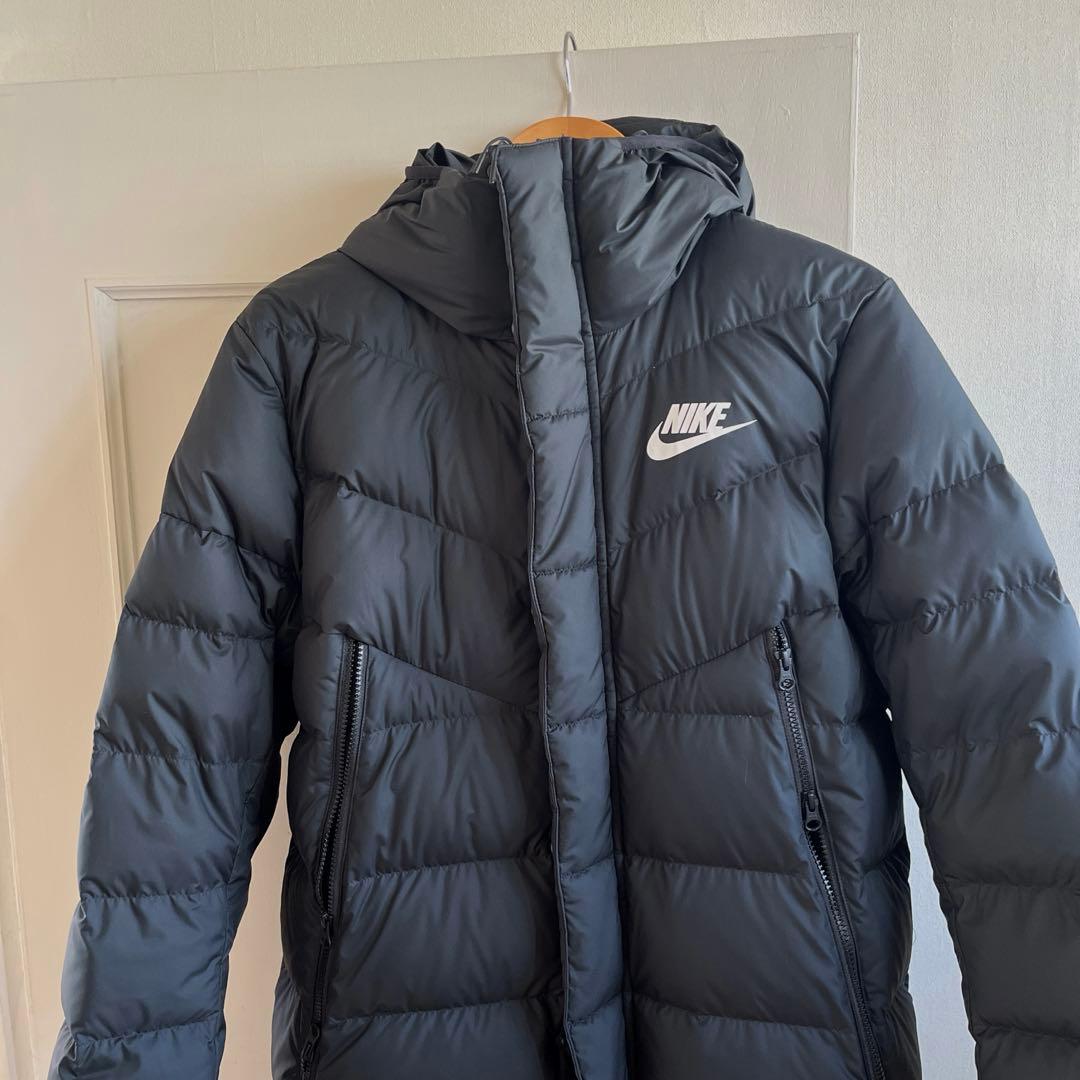 NIKE ナイキ ウインドランナー ダウン ベンチコート 黒 M - メルカリ