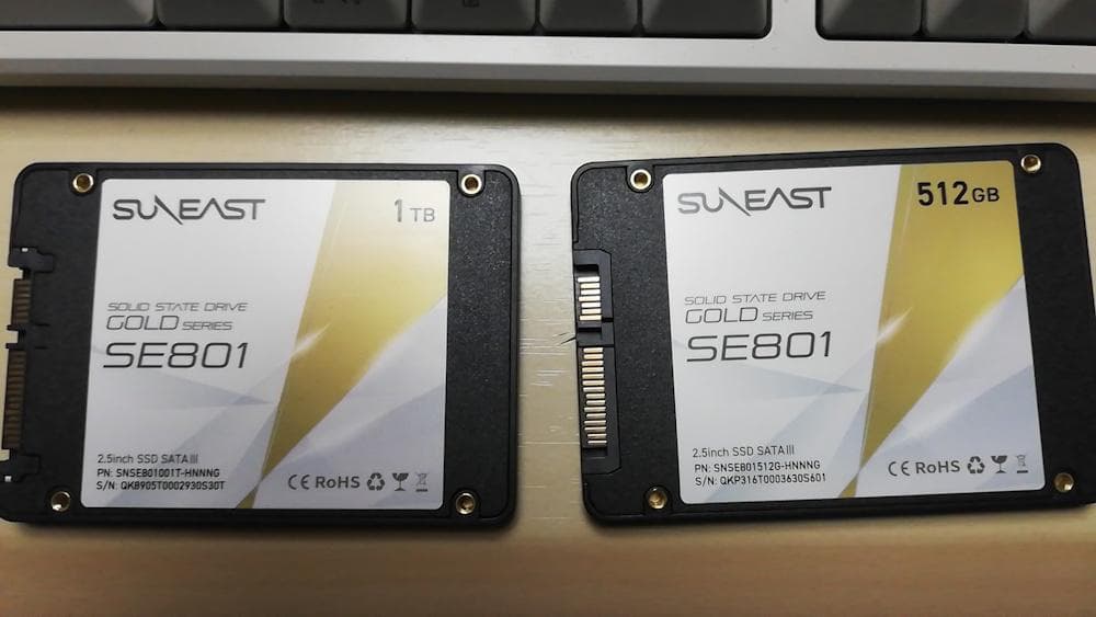 SE801 SSD ゴールドシリーズ 1TB & 512GBのセット - メルカリ