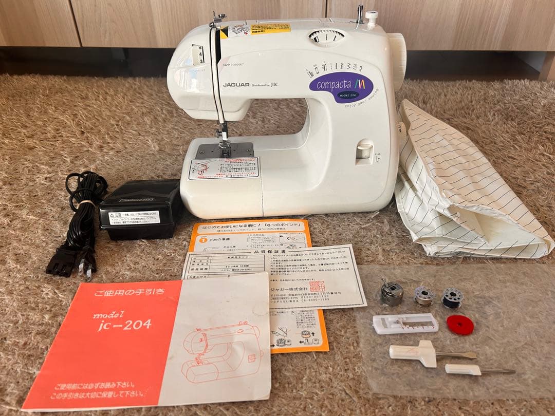 ジャンク品】JAGUAR ジャガー 電動ミシン JC-204 コンパクトミシン