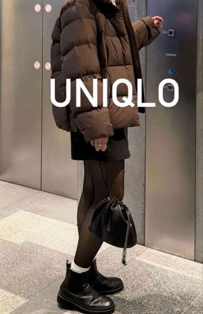 《新品未着用》UNIQLO ユニクロ パウダーソフトダウンジャケット ブラウンL