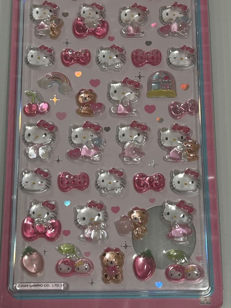 ボンボンドロップシール初版キティB／キティ50周年♡レターセット