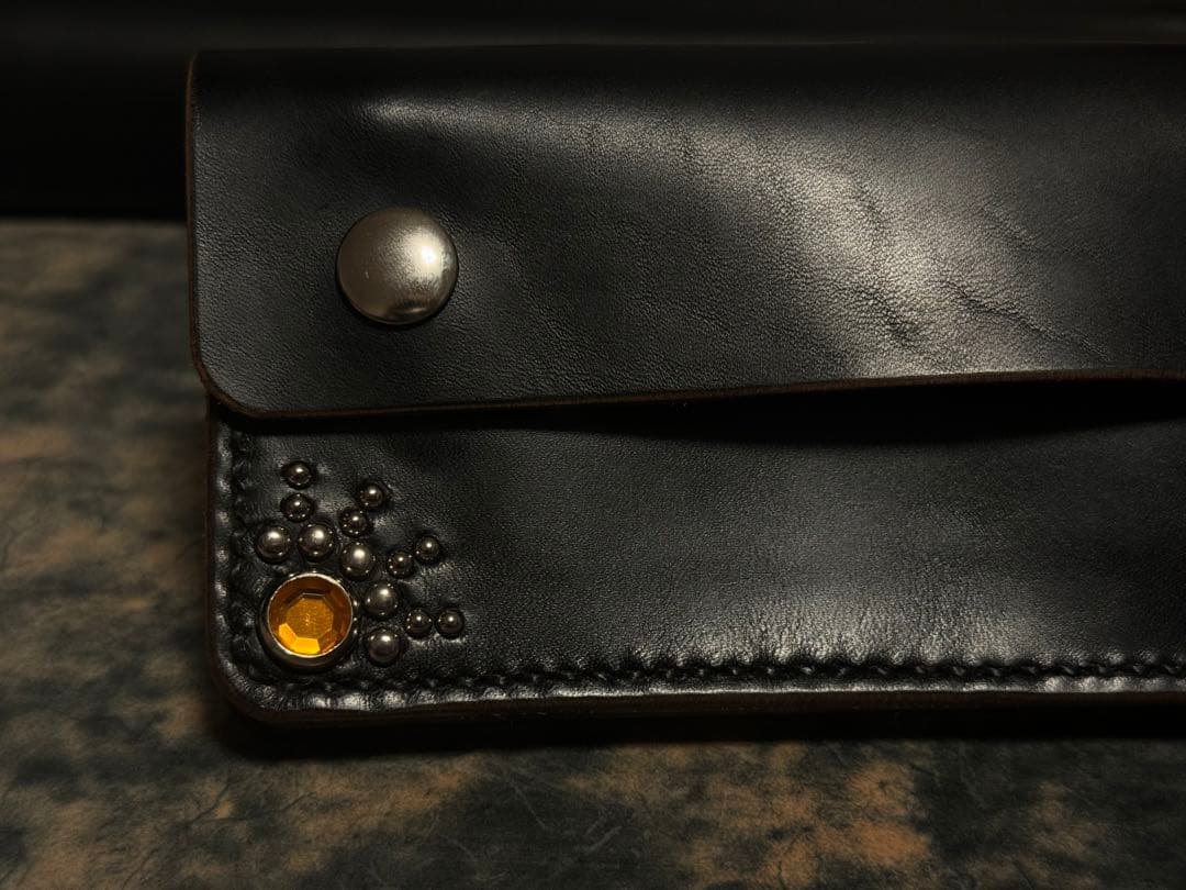 1点限定!MARYAM社ホースバット スタッズ付トラッカーウォレット＋