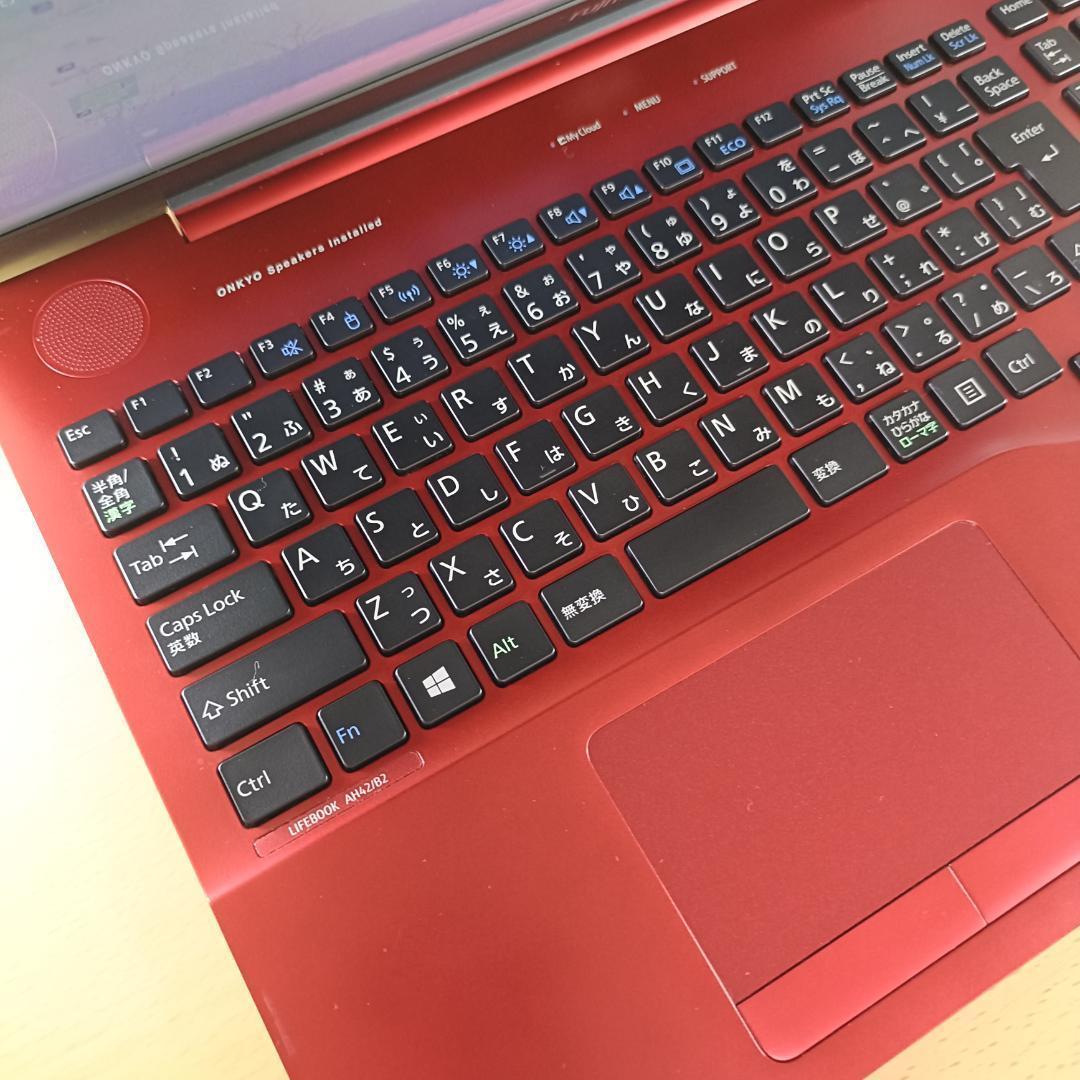 ノートパソコン Windows11 SSD 256GB Webカメラ 富士通 赤 - メルカリ
