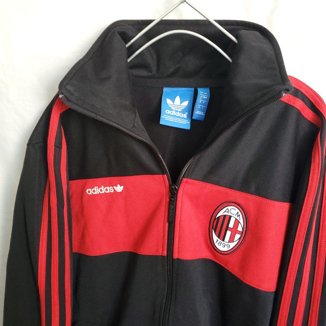 adidas アディダス ACミラン ジャージ 黒 赤 トラックジャケット