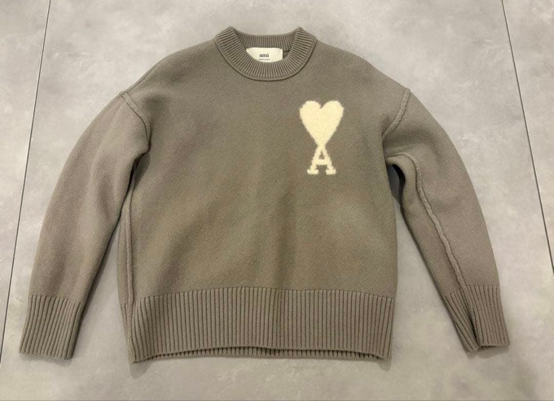 AMI PARIS ウールニット　Sサイズ AMI PARIS オーバーサイズ ウール ニット (AMI PARIS/ニット・セーター