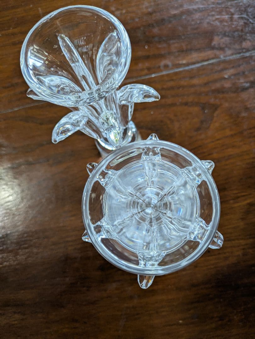 レア Steuben クリスタル ヴェルサイユ キャンドルスティック 2個