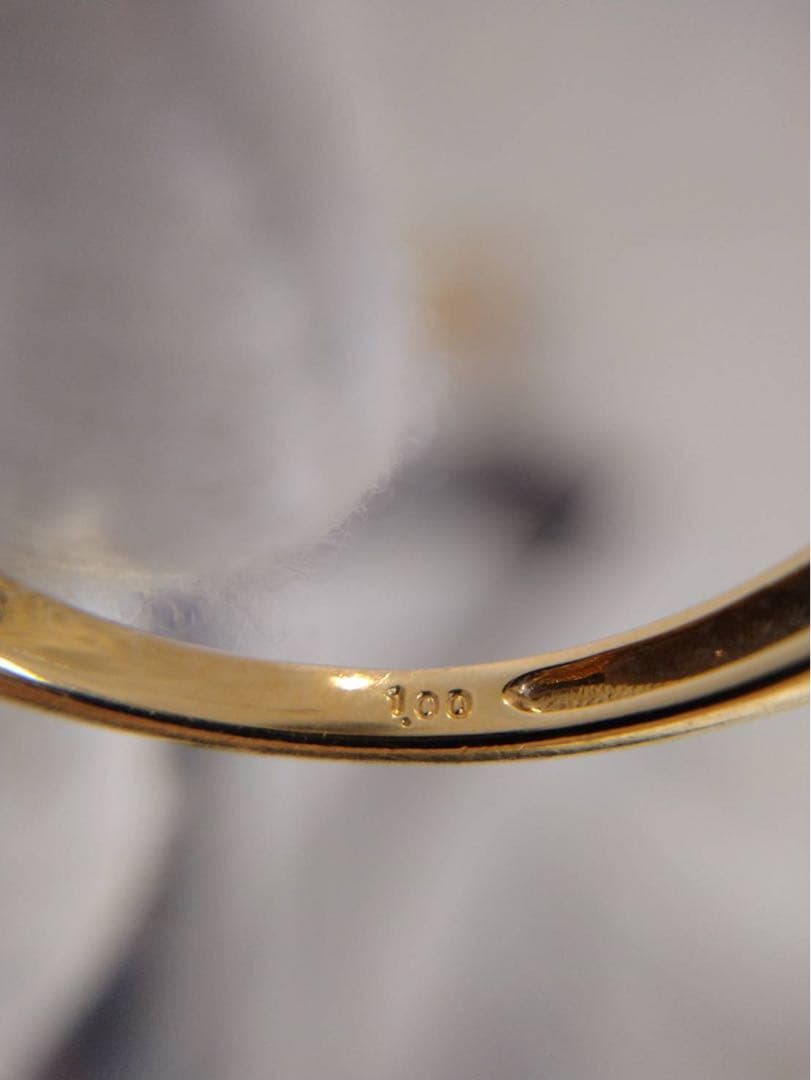 K18YG/ ダイヤリング 1.00ct ハーフエタニティ