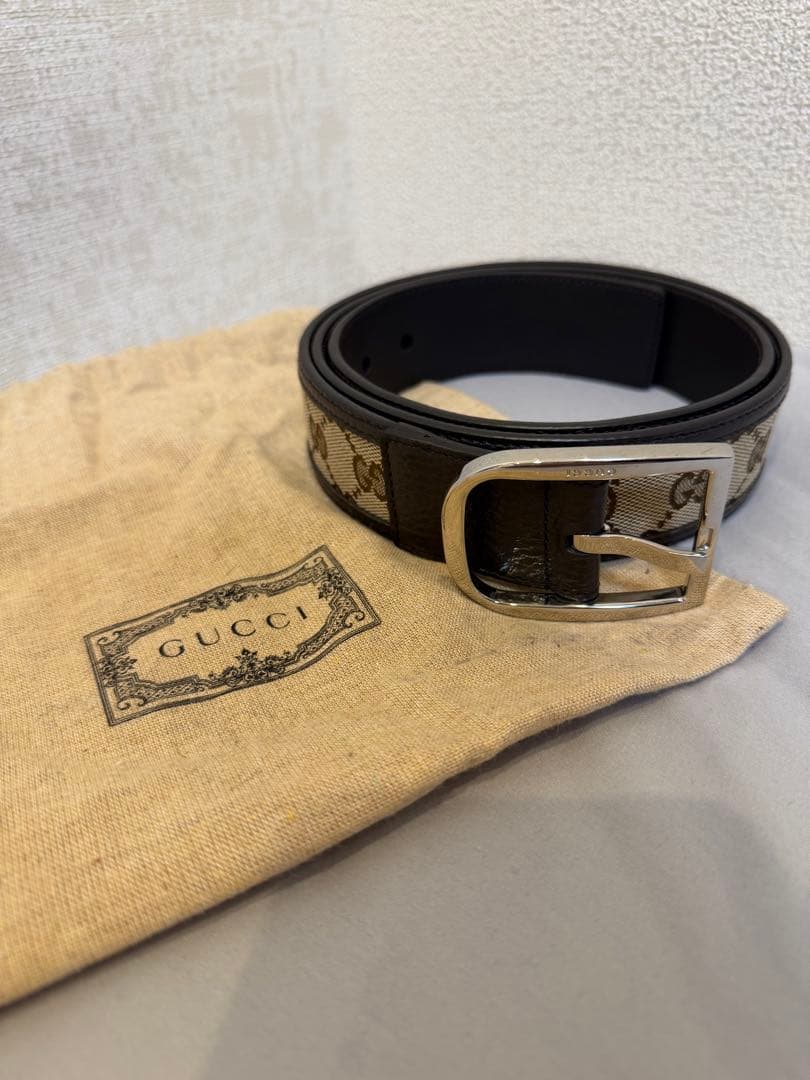 GUCCI GGキャンバス×レザー　(ベージュ×ブラウン) べルト Amazon | 【29】GUCCI グッチ GGキャンバス×レザー ベージュ×ブラウン