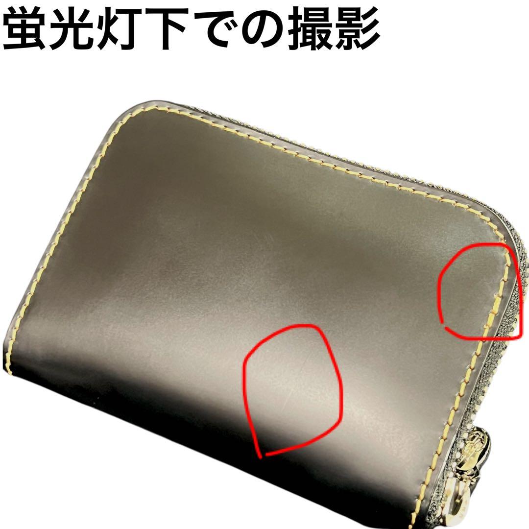 皇室御用達 コードバン 大峽製鞄OHBA大峡 ミニ財布 コインケース 黒 3