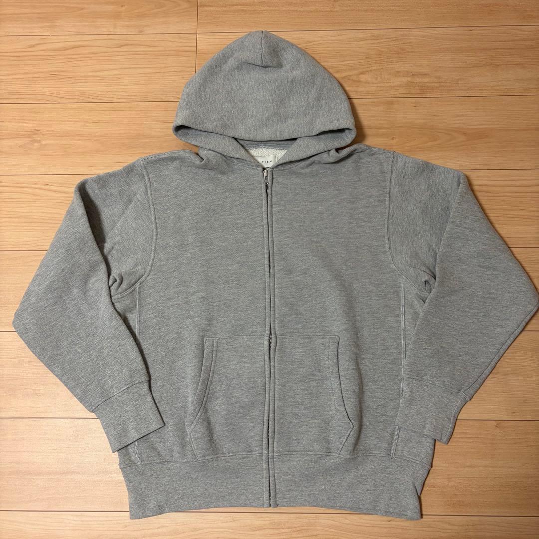 未使用】LES TIEN ZIP HOODIE グレー L - メルカリ