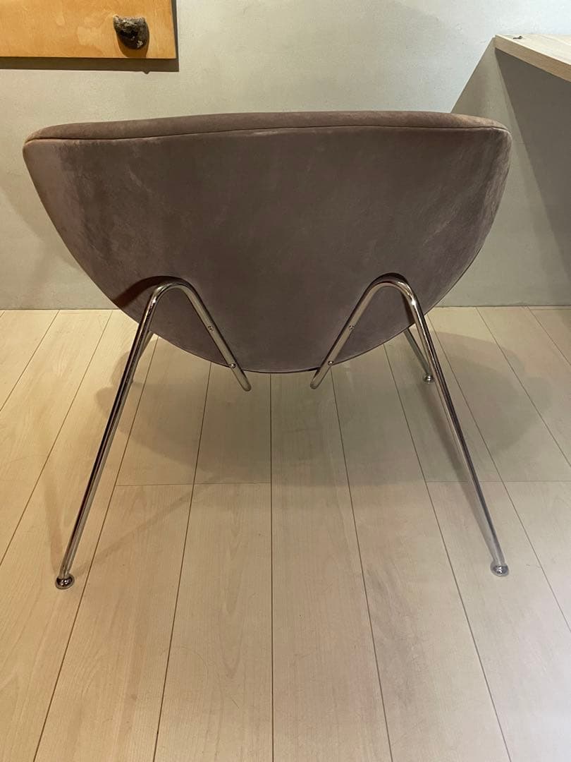 希少品 ピエールポーリン オレンジスライスチェア ベロア グレー