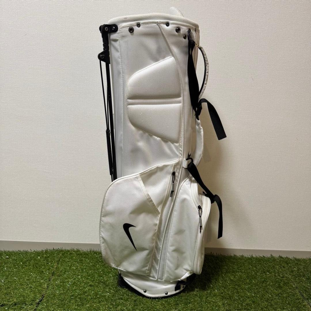 NIKE ナイキ スタンド式 キャディバッグ ゴルフバッグ ホワイト 2.0kg
