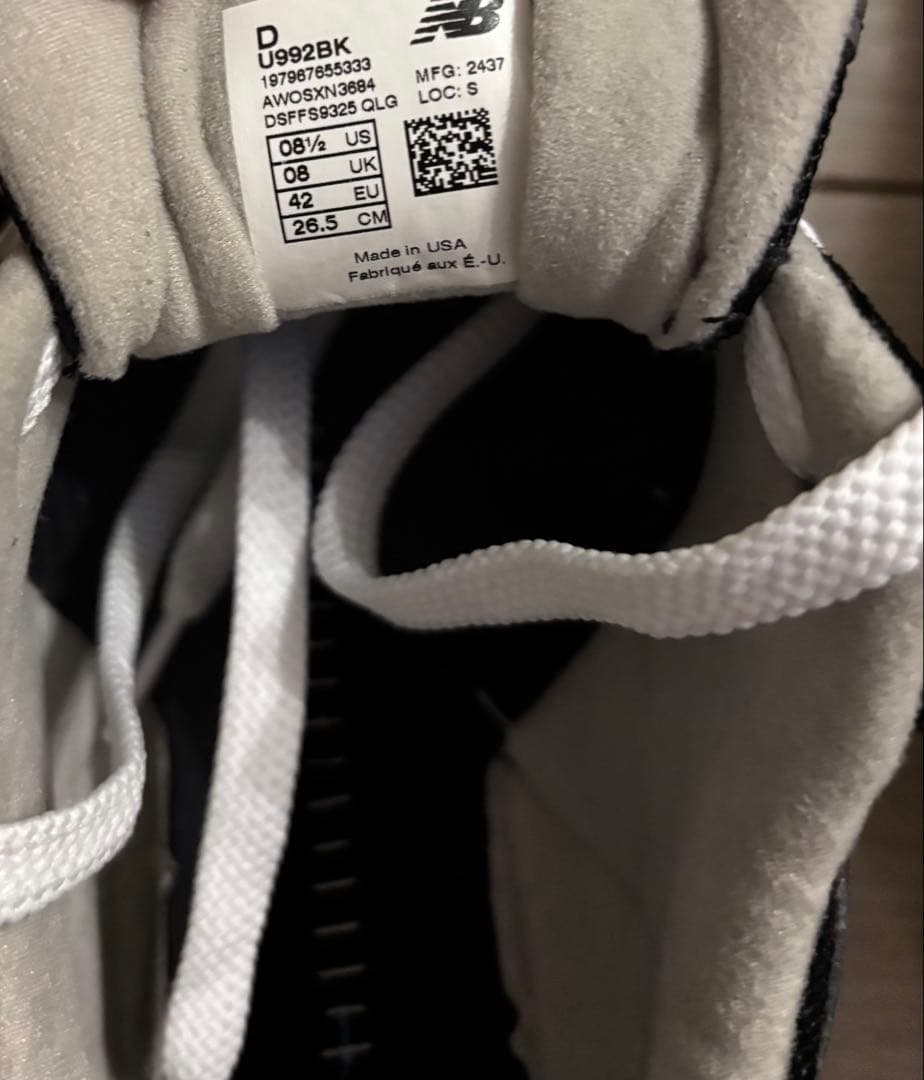 靴 New Balance 992 \"Black\" (2025)