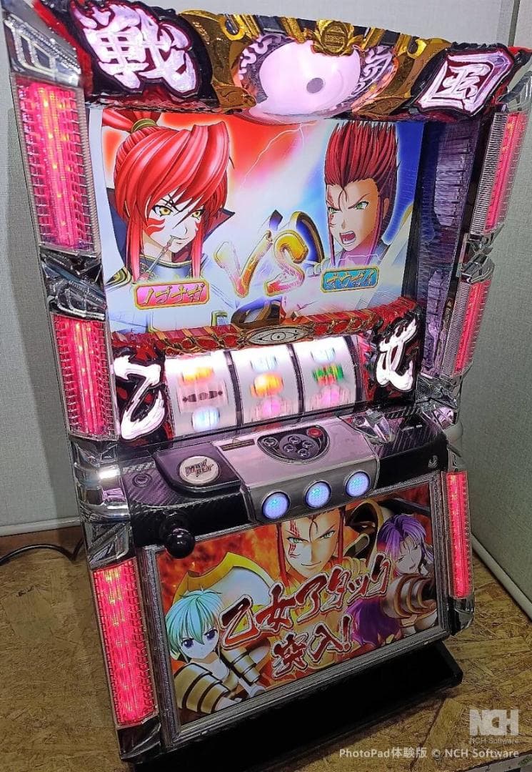 【パチスロ実機】オリンピア★戦国乙女TYPE‐A+★オートプレイ付不要機付