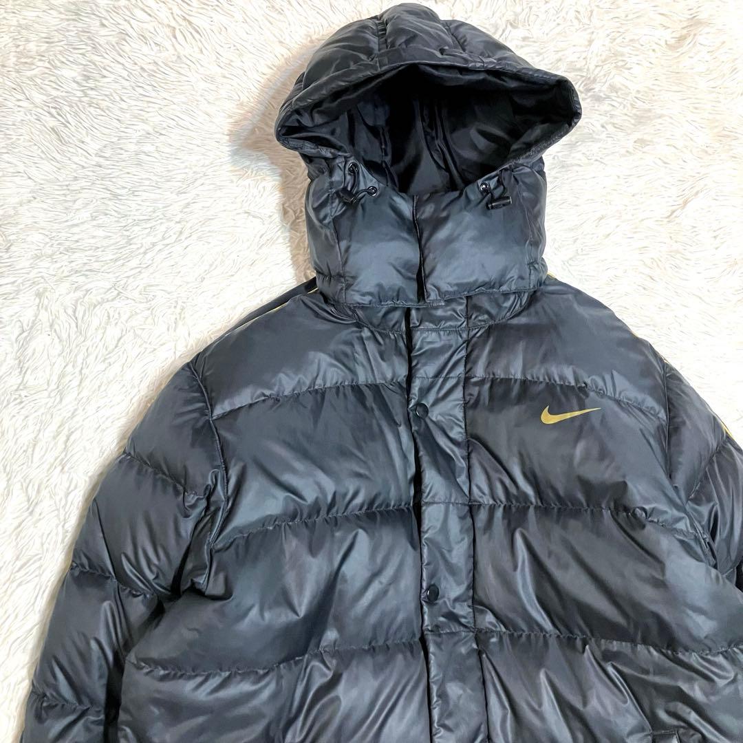 NIKE ナイキ ロングダウン ベンチコート スポーツ観戦 防寒 L 黒