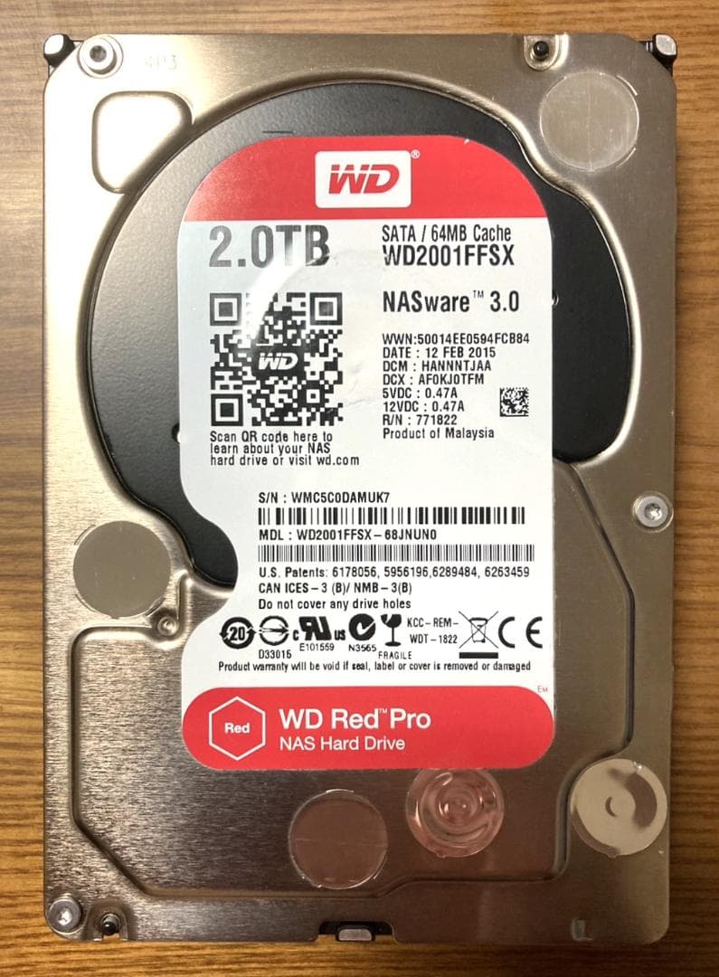 Western Digital WD2001FFSX （3.5 HDD 2TB） WD Red Pro Western Digital WD2001FFSX ［W D 2TB］ 内蔵型ハードデ