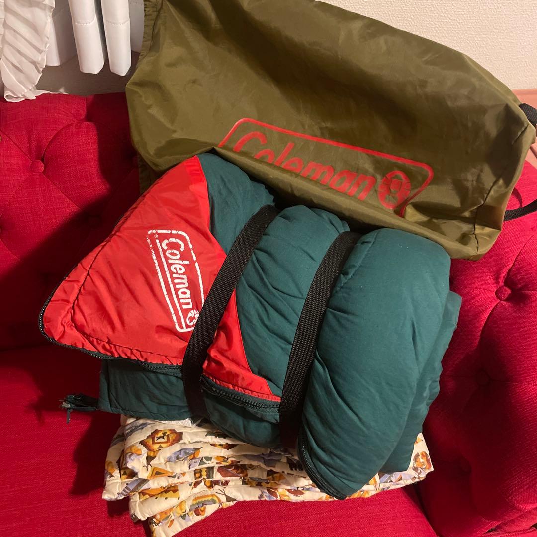 Coleman コールマン 寝袋 シュラフ 封筒型 インナーブランケット 緑