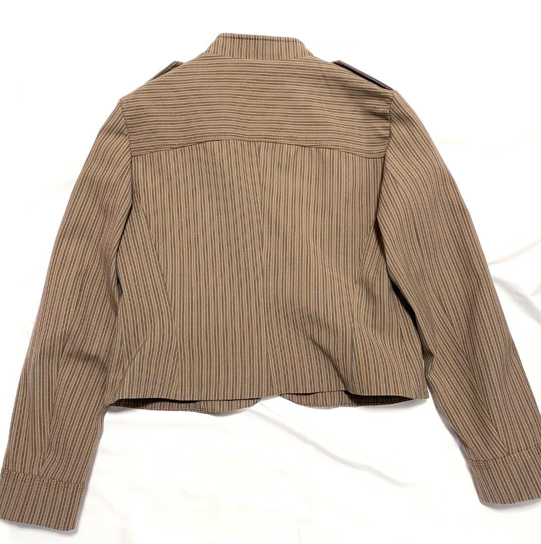 ZARA ストライプ柄フィットブレザー L ナポレオン - メルカリ