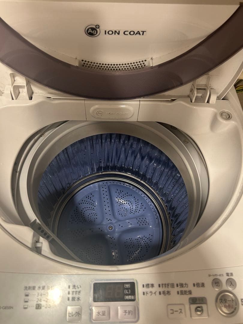 SHARP 洗濯機 ION COAT 5.5kg 本体　ES-GE55N