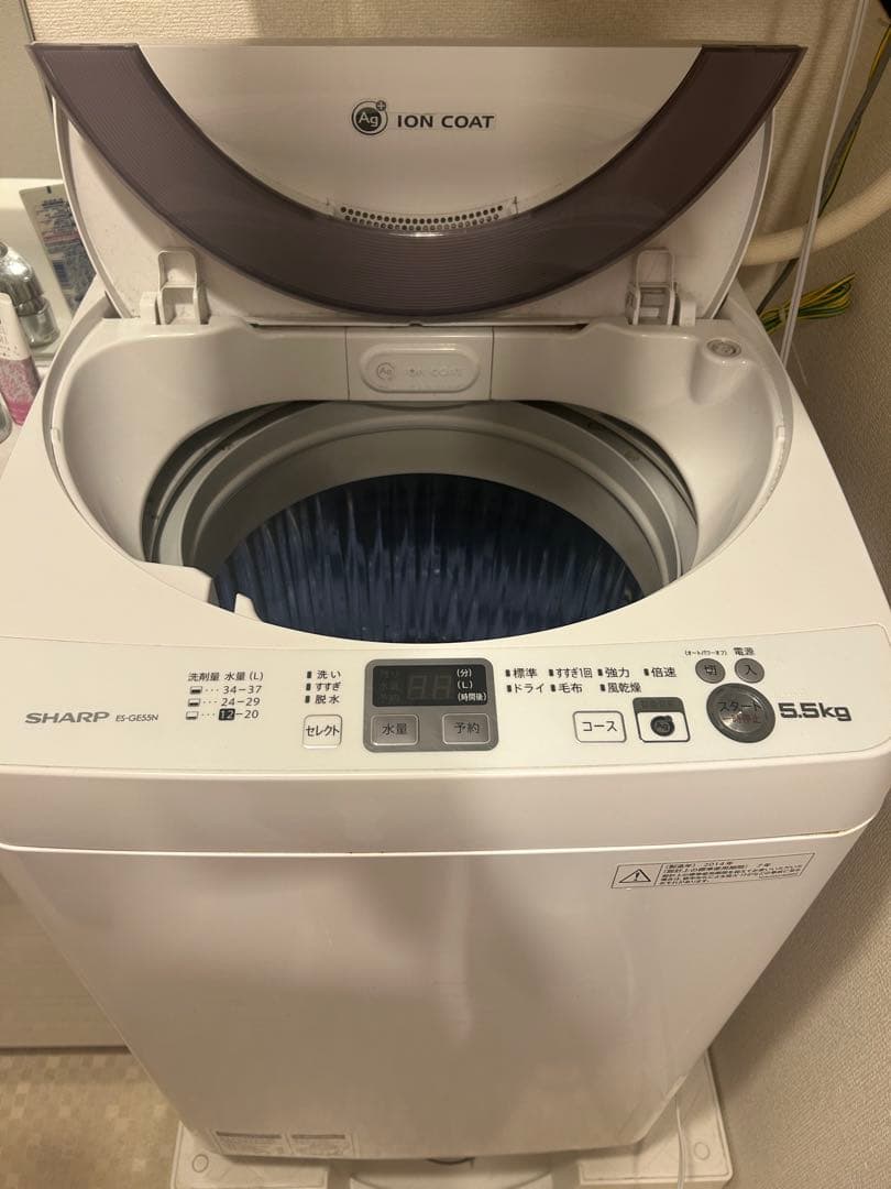SHARP 洗濯機 ION COAT 5.5kg 本体　ES-GE55N