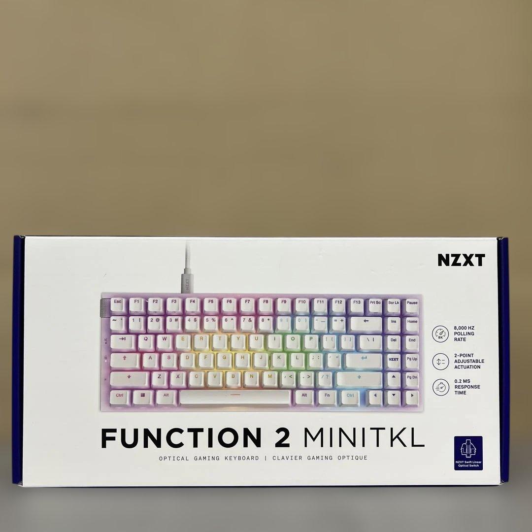 キーボード 601327NZXT Function 2 MiniTKL White RGB NZXT Function 2 MiniTKL RGB Gaming Keyboard (White) KB-002NW-US