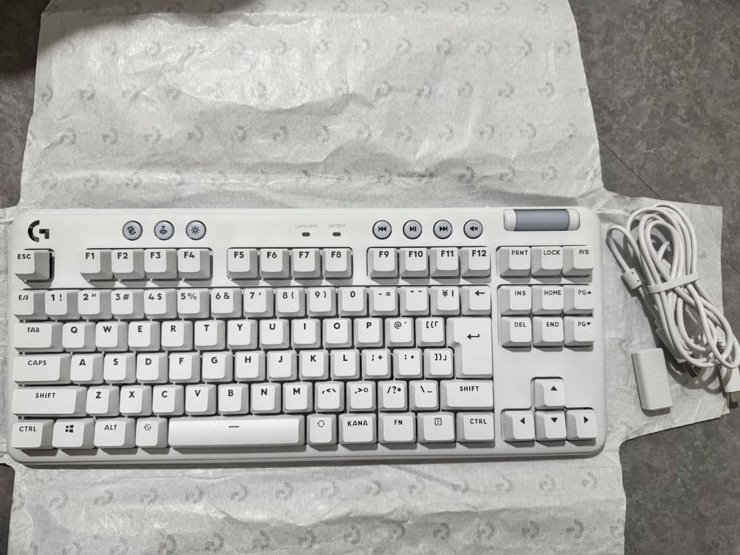 Ｇ715　ホワイト 日本語配列 無線キーボード ロジクール　オーロラシリーズ G715 TKLメカニカル ワイヤレス キーボード（RGB搭載） | ロジクールG