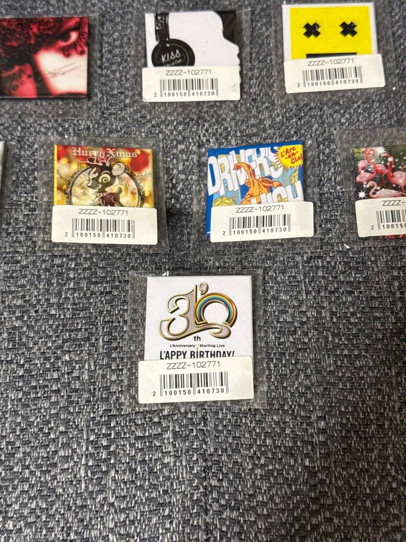 L'Arc〜en〜Ciel 歴代ジャケット　バッジ　8点　まとめ売り