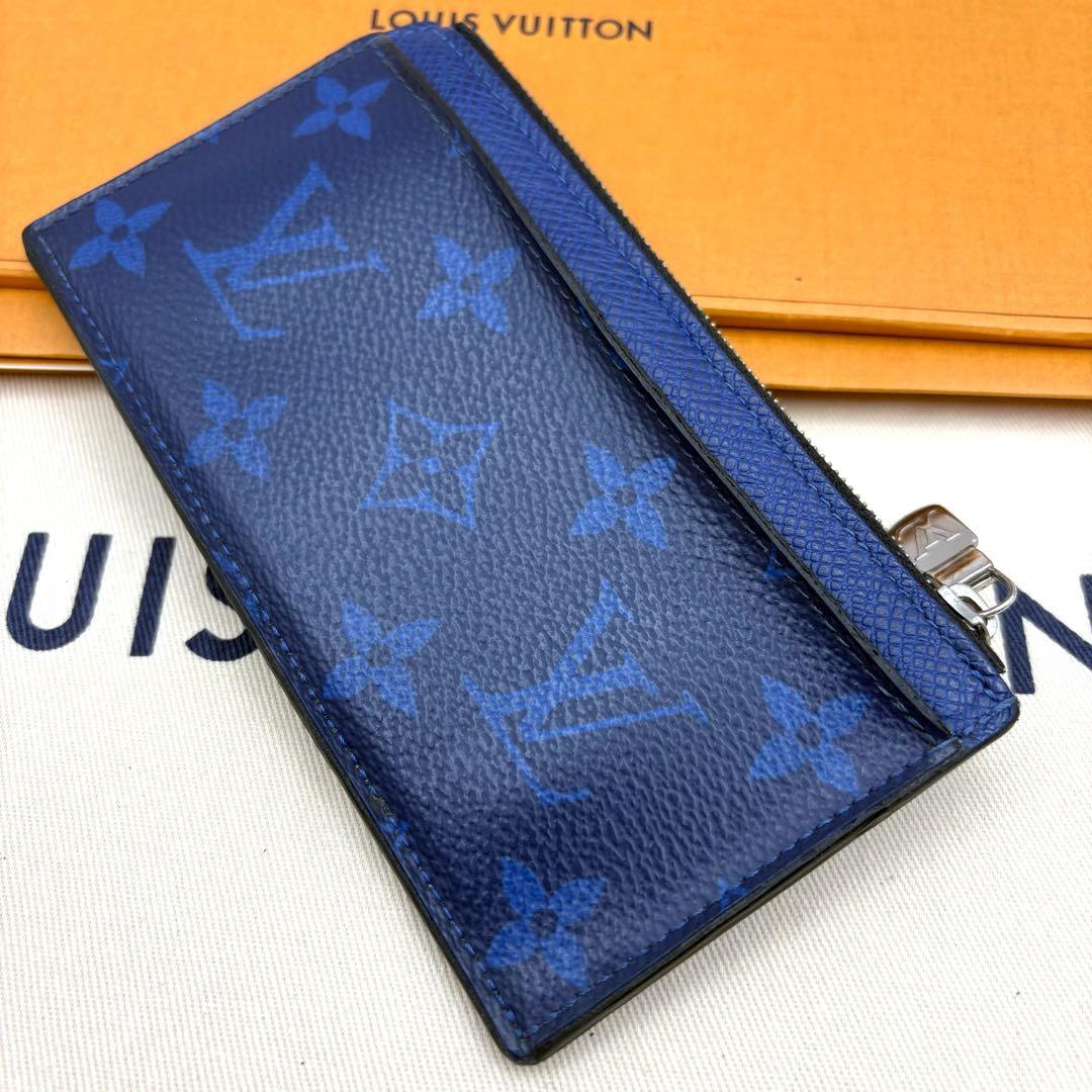 良品・IC】ルイヴィトン タイガラマ コインカードホルダー ブルー 小銭