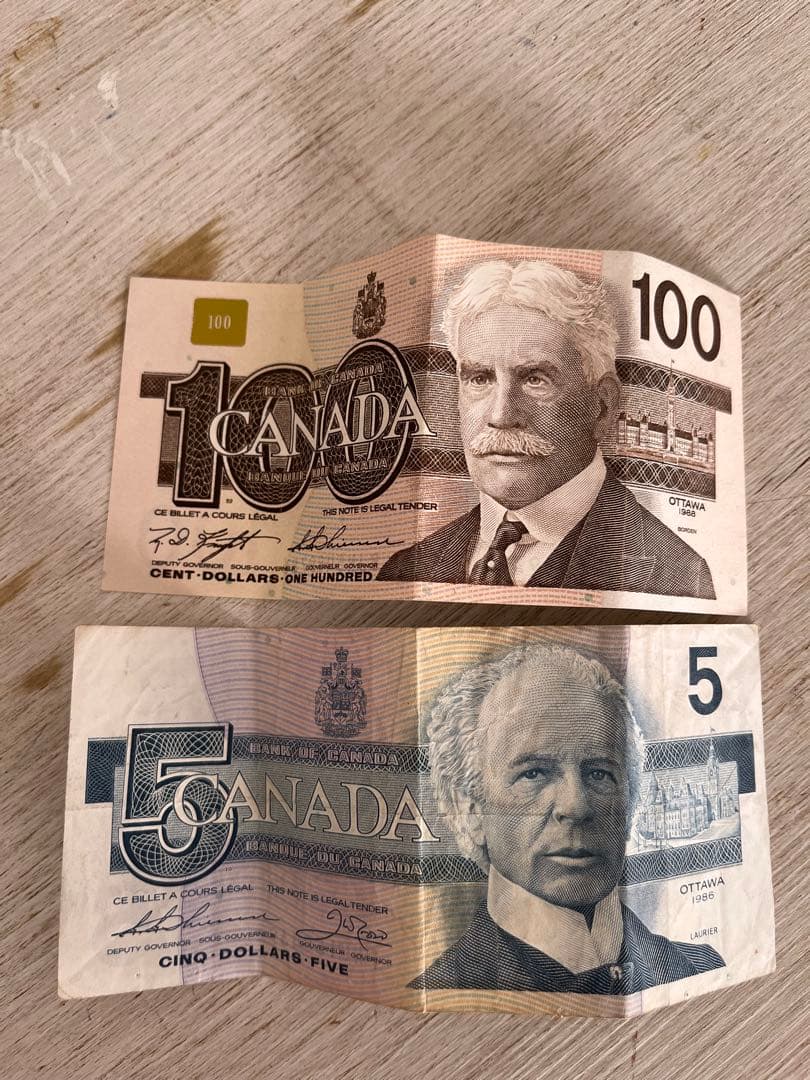 カナダ 100ドル 5ドル 旧紙幣セット カナダ 旧紙幣 10ドル 5ドル 3枚セット 外国紙幣 古紙幣｜Yahoo!フリマ
