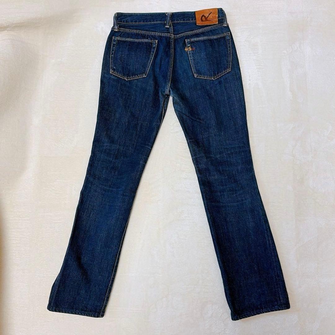 45rpm セルビッチデニム 赤耳 ストレート 細身 インディゴ 28インチ