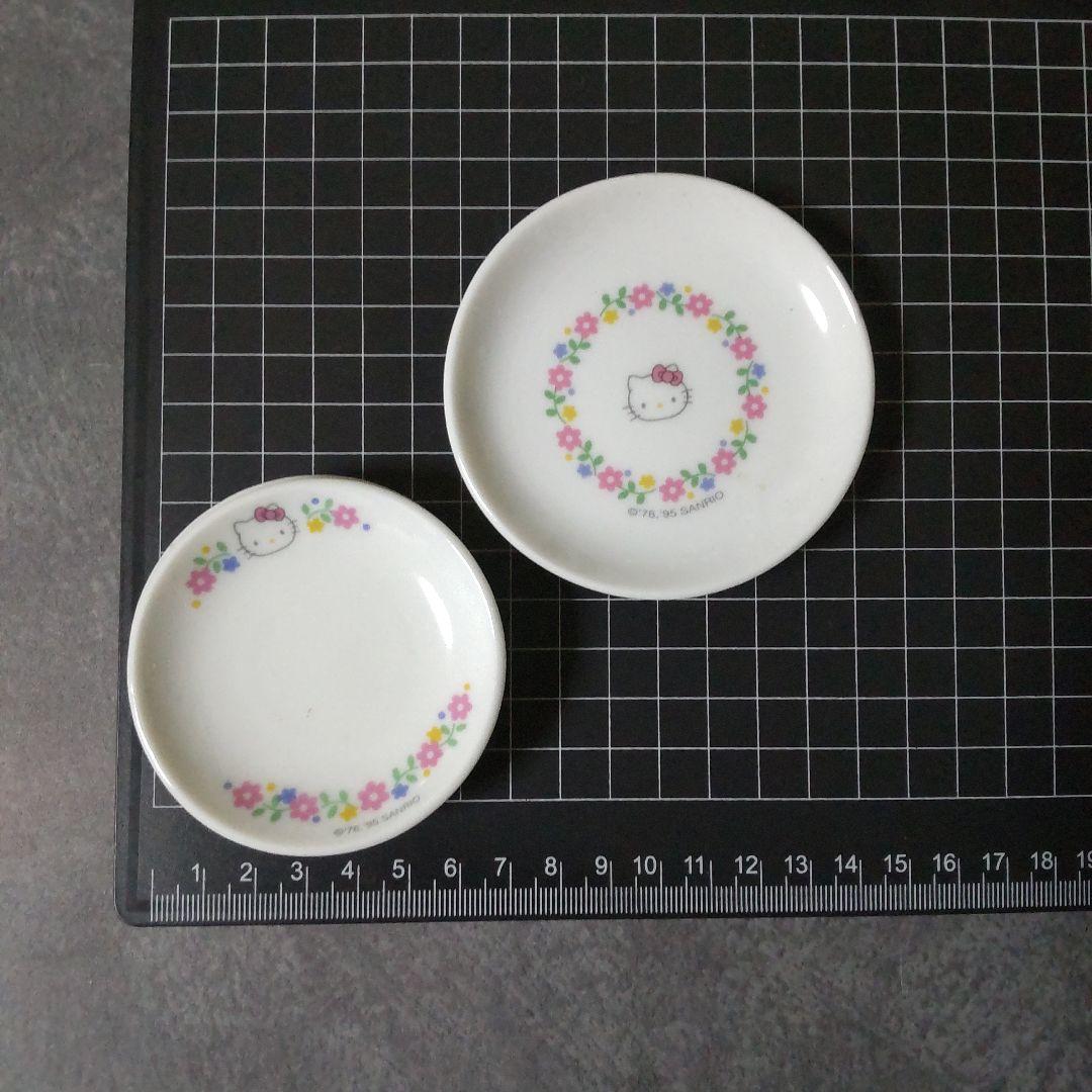 【1995年】HELLO KITTY★ミニチュア陶器 ティータイム６点 ★中古品