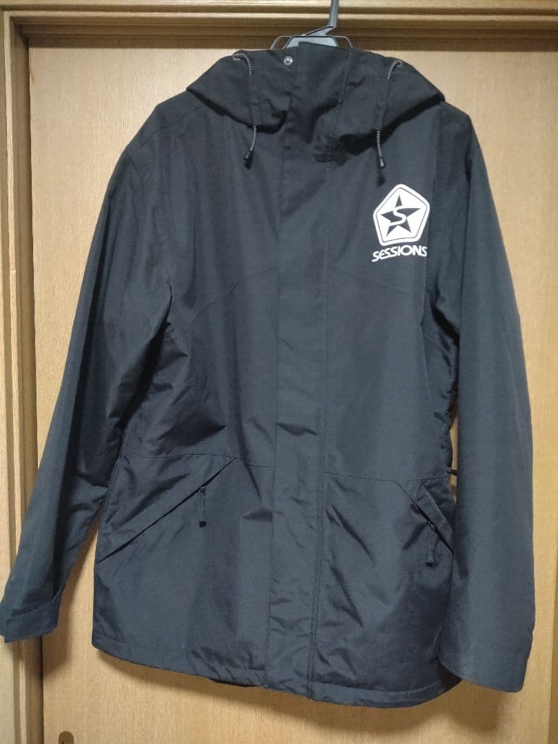 値下げ　SESSIONS セッションズ スノーボード バイタルジャケット 黒 セッションズ（SESSIONS）（メンズ）スノーボード ボードウェア