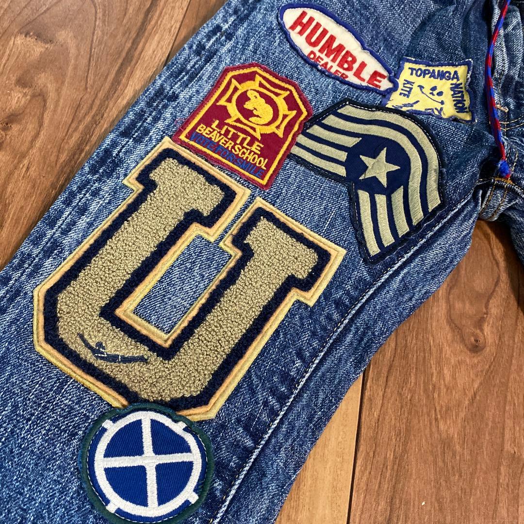 デニムダンガリー☆ワッペンデニム120 - メルカリ