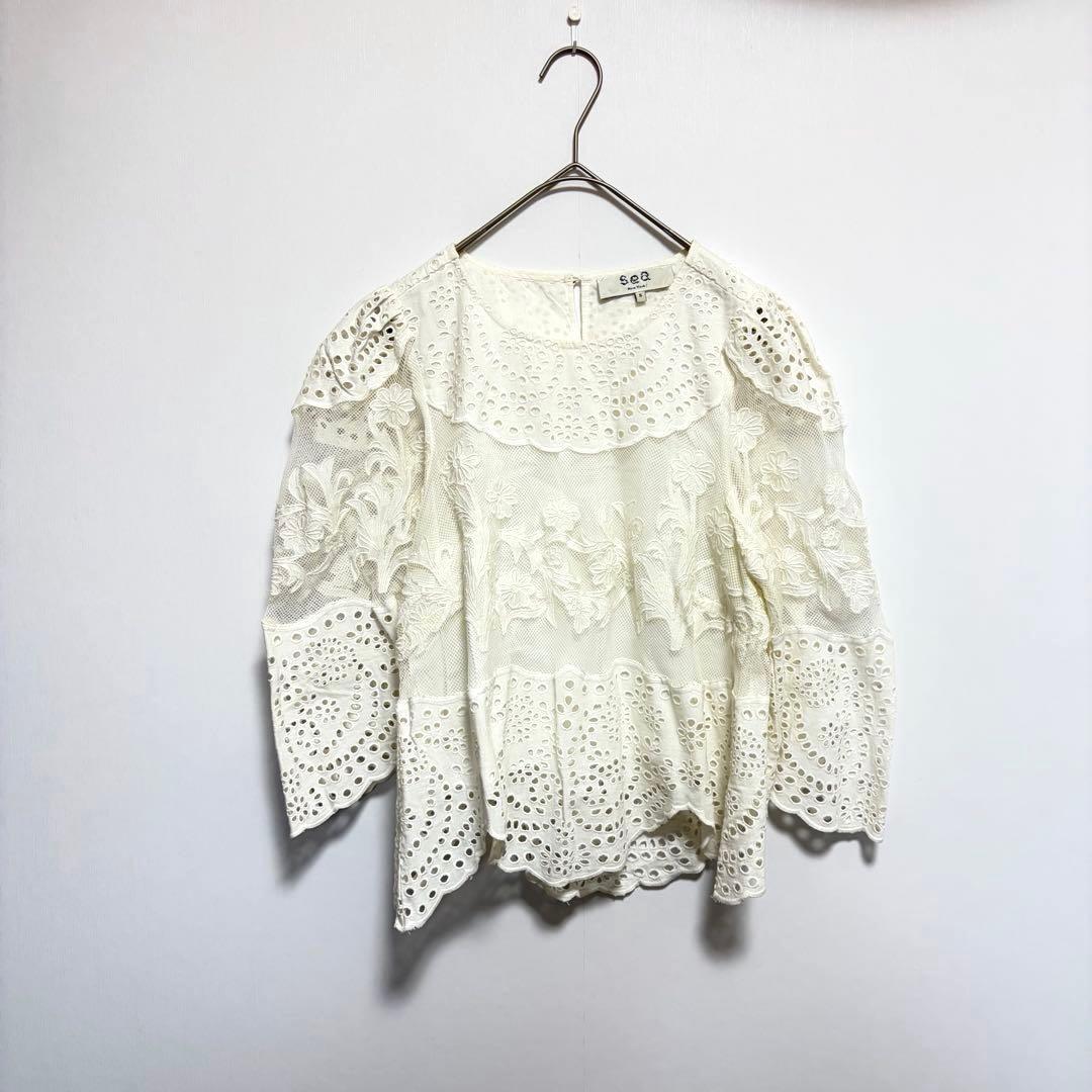 Sea New York シーニューヨーク ブラウス レース リネン 白 S - メルカリ
