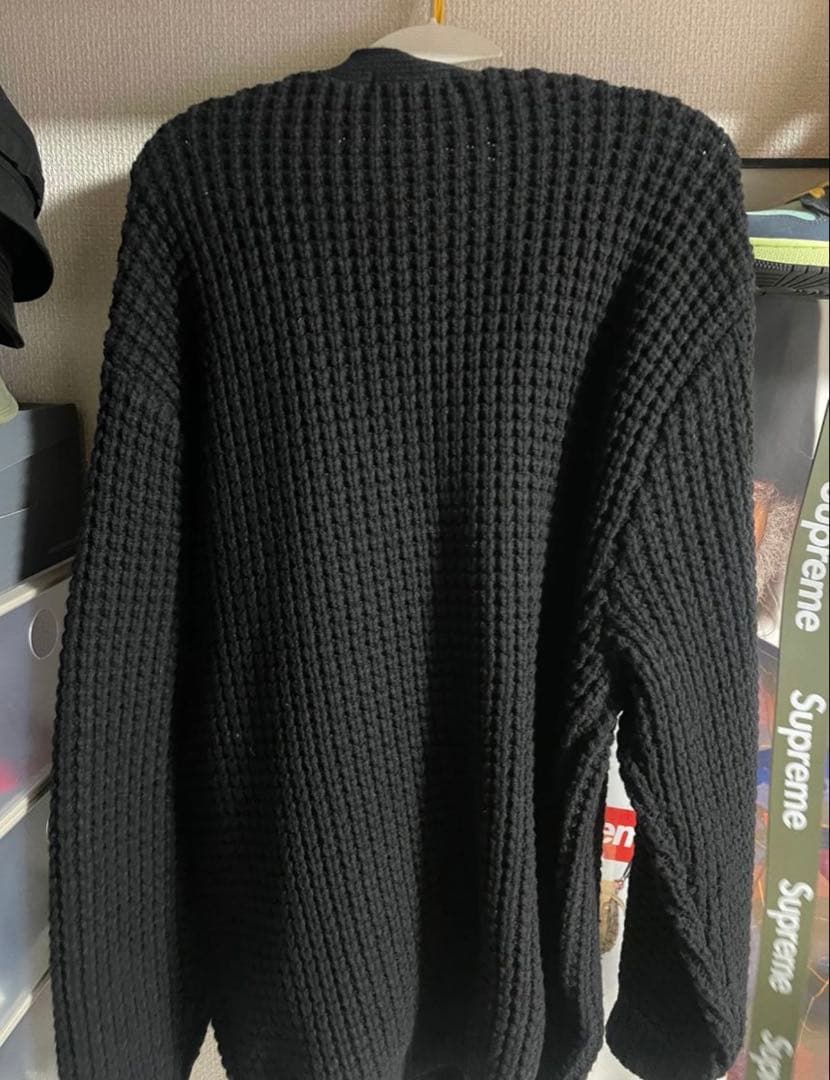 トップス Supreme Waffle Knit Cardigan \"Black\"