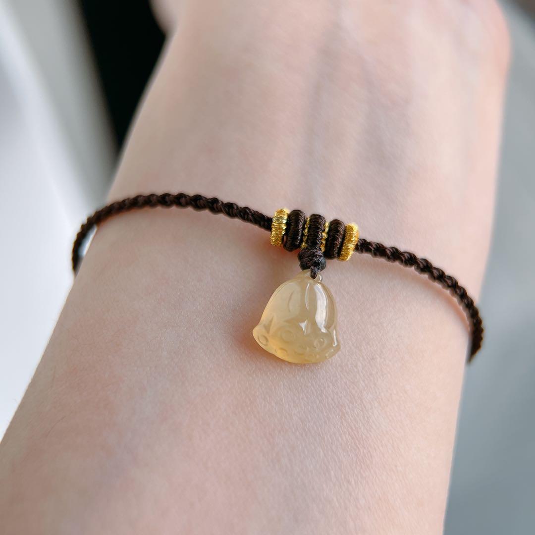 【iku出品】天然ミャンマー産本翡翠ブレスレット 〜16.5cm