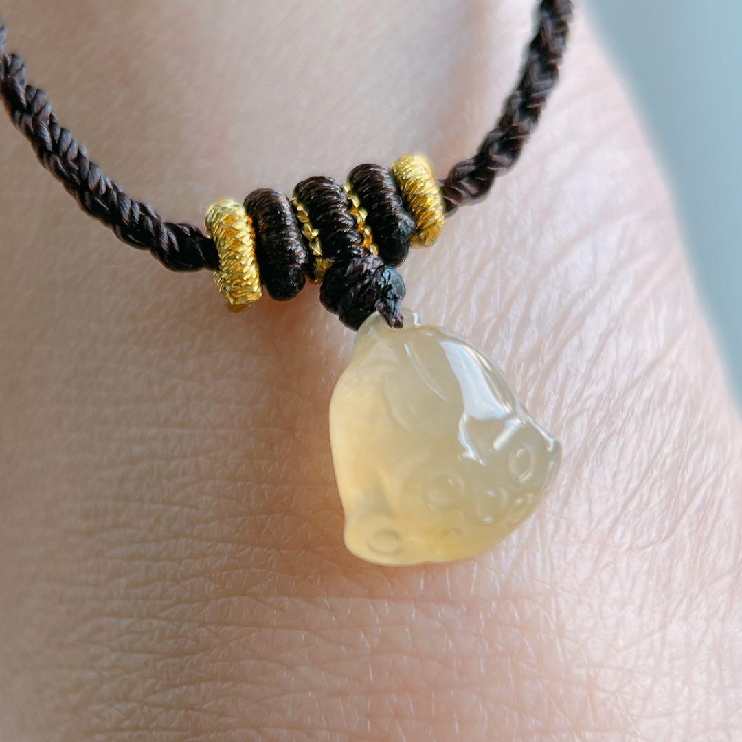 【iku出品】天然ミャンマー産本翡翠ブレスレット 〜16.5cm