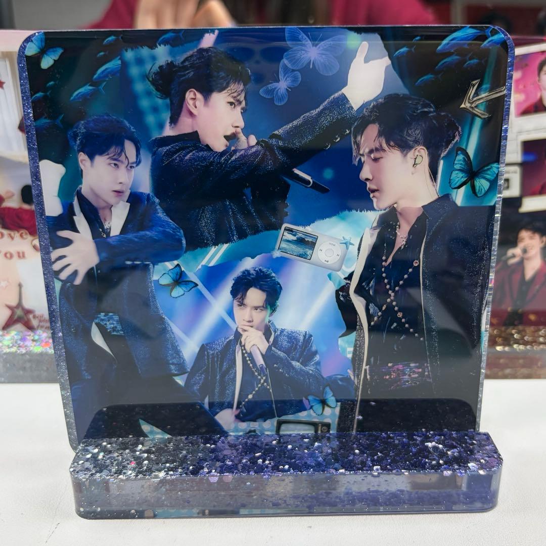 新作❣️王一博 肖戦 2番スタジオ　新両面レジン九宫格玄関置物3点セット❣️確認用