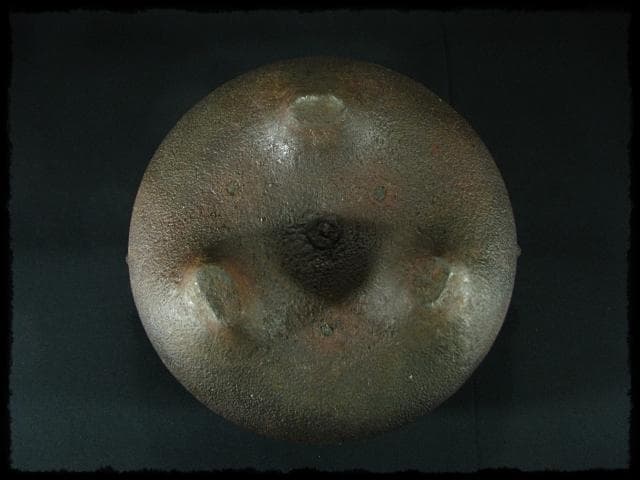 鬼面 鉄 風炉釜 鉄風炉 平丸釜 茶釜 茶道具 u58 - メルカリ