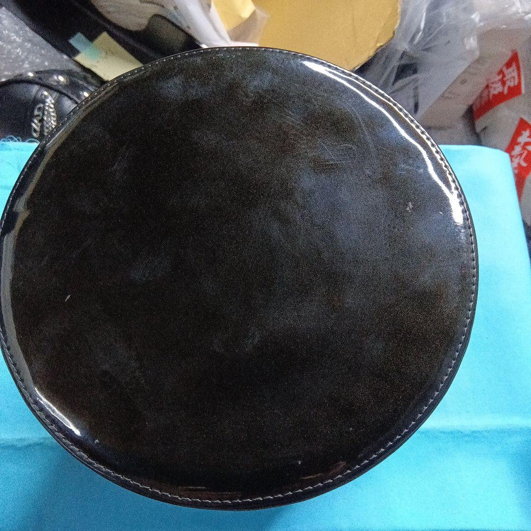 DADダストボックスモノグラムレザーエナメルブラック中古品