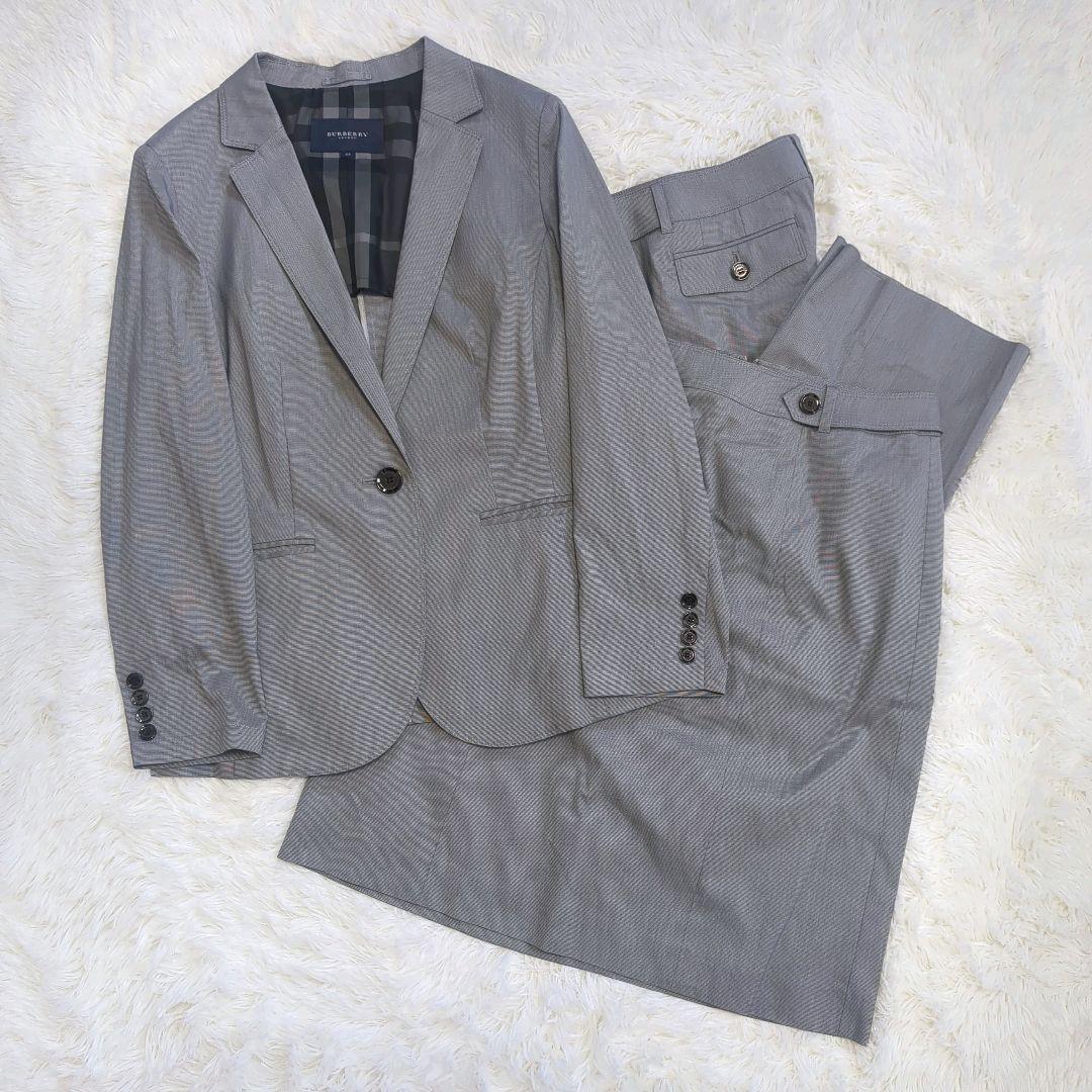 【極美品】バーバリー 3点セット セットアップ スーツ 44 大きいサイズ 極美品✨】【2XL】スリーピース スーツセットアップ 大きいサイズ