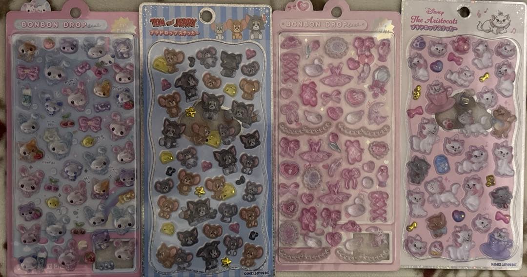 シール４種セット NEWデザイン】 ぷくぷく 立体 シール セット おしり ウォーター 車