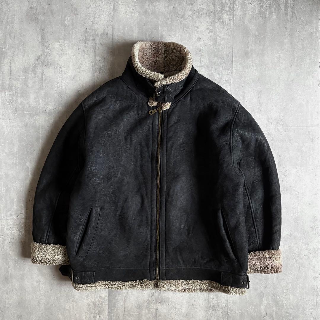 90s vintage】B-3 フライトジャケット ヌバック 本革 墨黒 短丈 - メルカリ