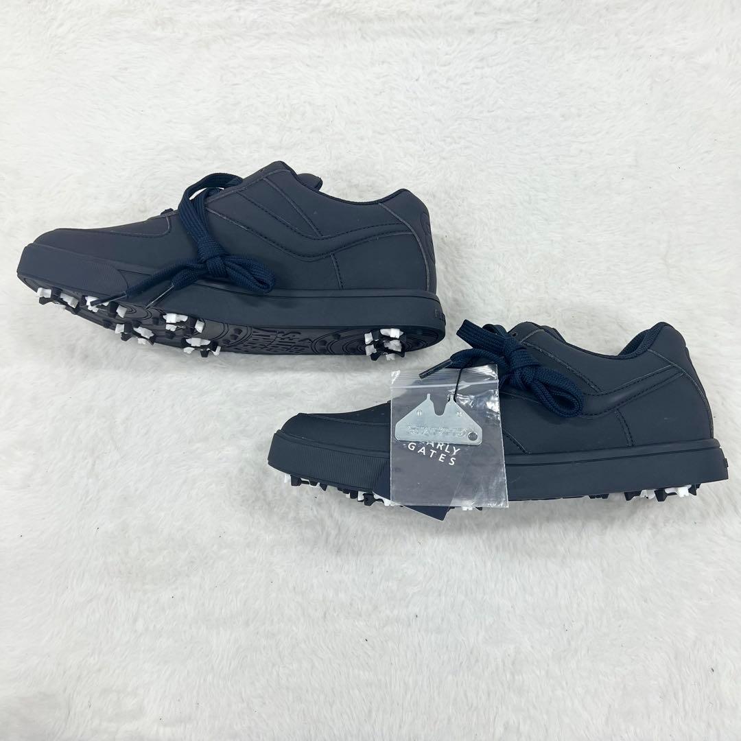 【新品】 パーリーゲイツ ローカット ゴルフシューズ ネイビー 24.5cm